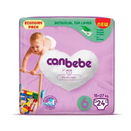 پوشک Canbebe سایز ۶ بسته 32 عددی